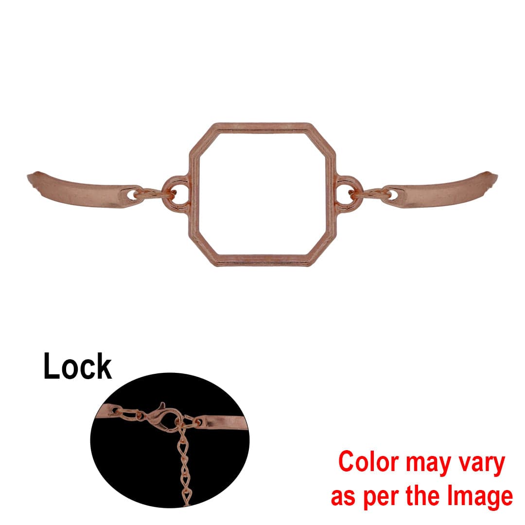 Crafteria Rose Gold 1Pc Octagon Bracelet Bezels