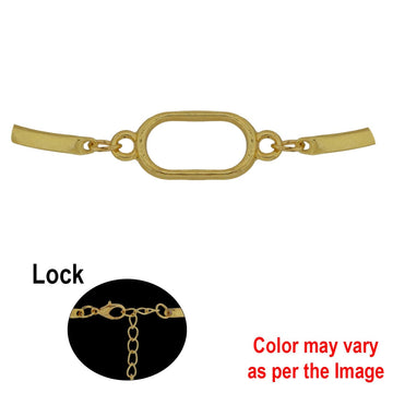 Crafteria Gold 1Pc Oval Bracelet Bezels