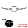 Crafteria Silver 1Pc Hexagon Bracelet Bezels