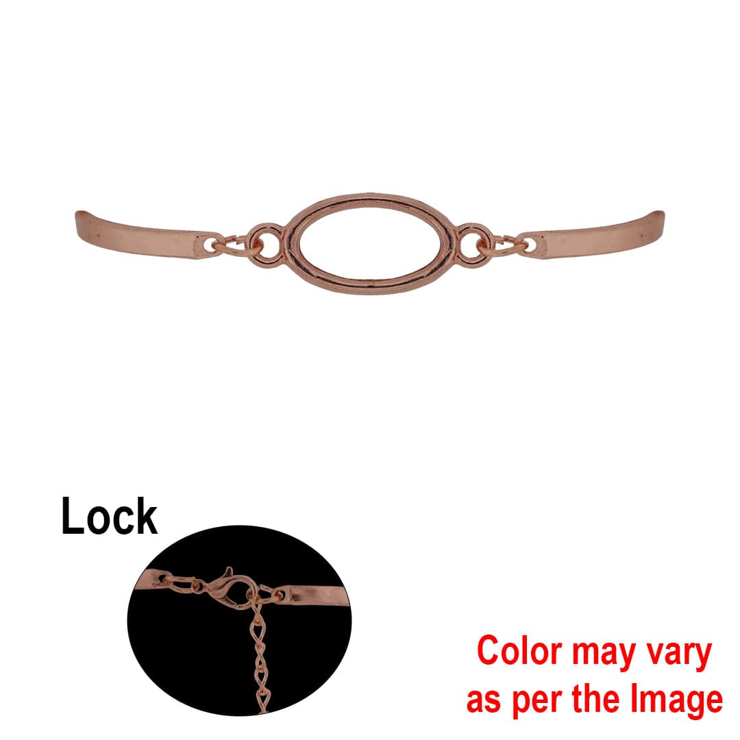 Crafteria Rose Gold 1Pc Eye Bracelet Bezels