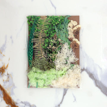 Crafteria Dried Mixed Flower Green, White Theme
