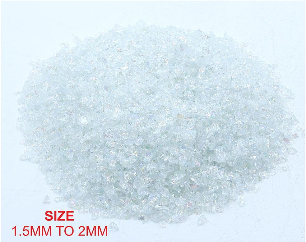 Crafteria WHITE SMALL RAINBOW GLASS GRANULES