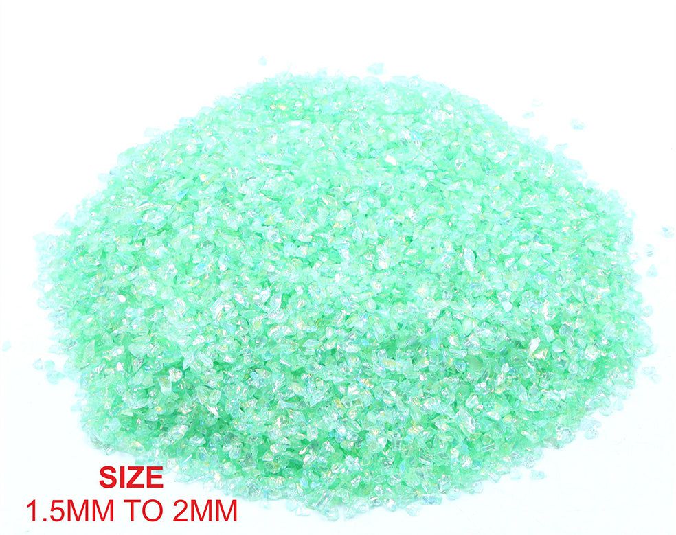 Crafteria C-GREEN SMALL RAINBOW GLASS GRANULES