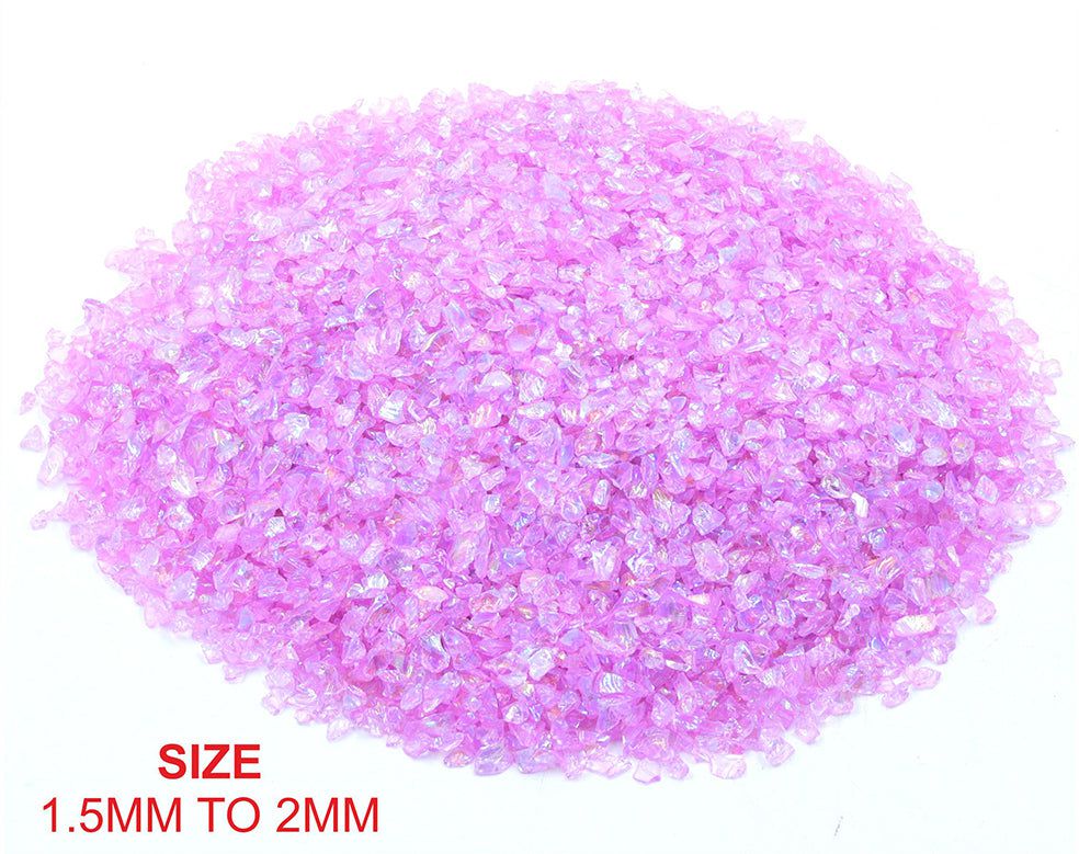 Crafteria PINK SMALL RAINBOW GLASS GRANULES