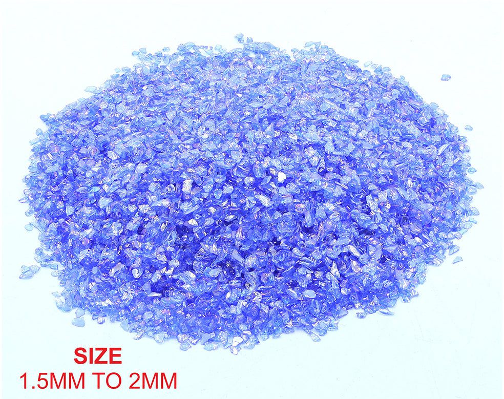 Crafteria ROYAL BLUE SMALL RAINBOW GLASS GRANULES