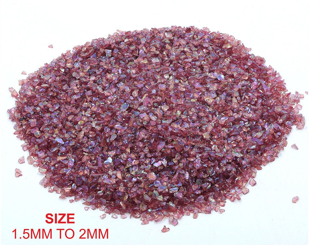 Crafteria MAROON SMALL RAINBOW GLASS GRANULES