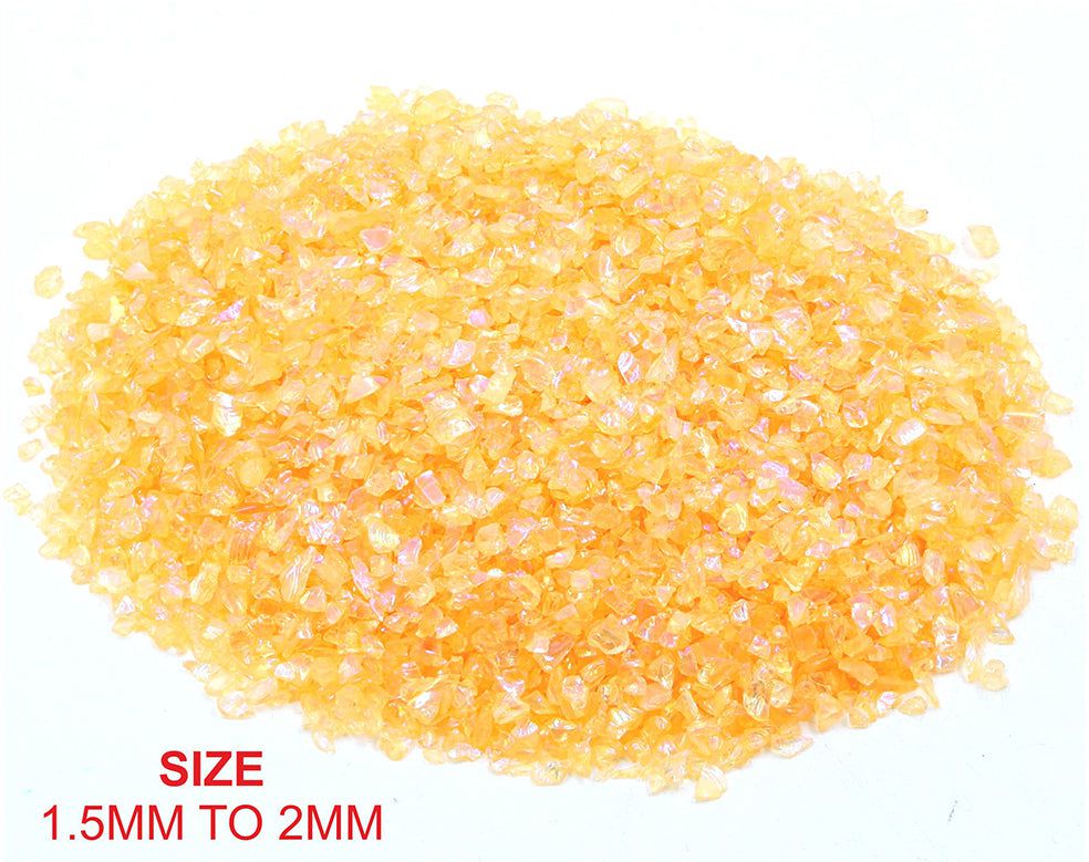 Crafteria PEACH SMALL RAINBOW GLASS GRANULES