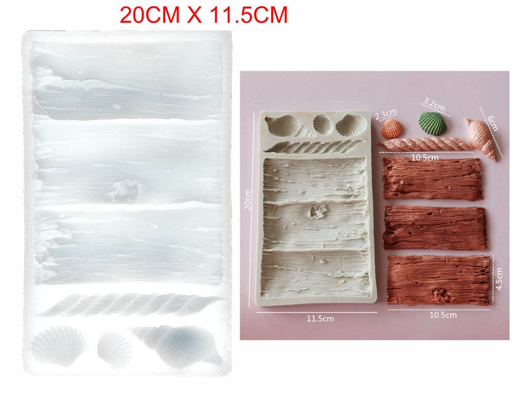 Carved Shell Mould Wood & Shell Mould
