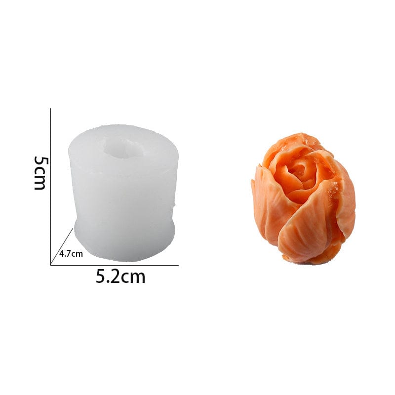 My Store Handmade Mould Closed Rose Flower Handmade Mould