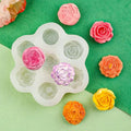 My Store Handmade Mould 6 Cavity 3D Flower Rose & Chrysanthemum Shapes Handmade Mould