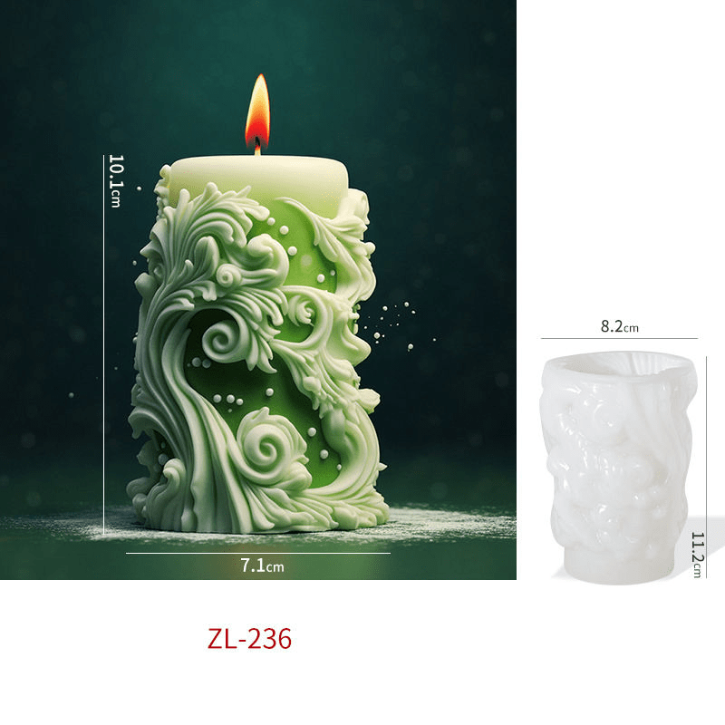 My Store Handmade Mould Irregular Wave Pillar Candle Handmade Mould