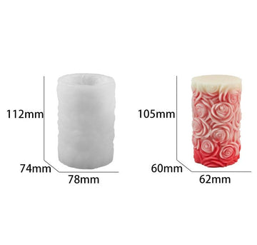My Store Handmade Mould 3D Rose Flower Piller Candle Handmade Mould