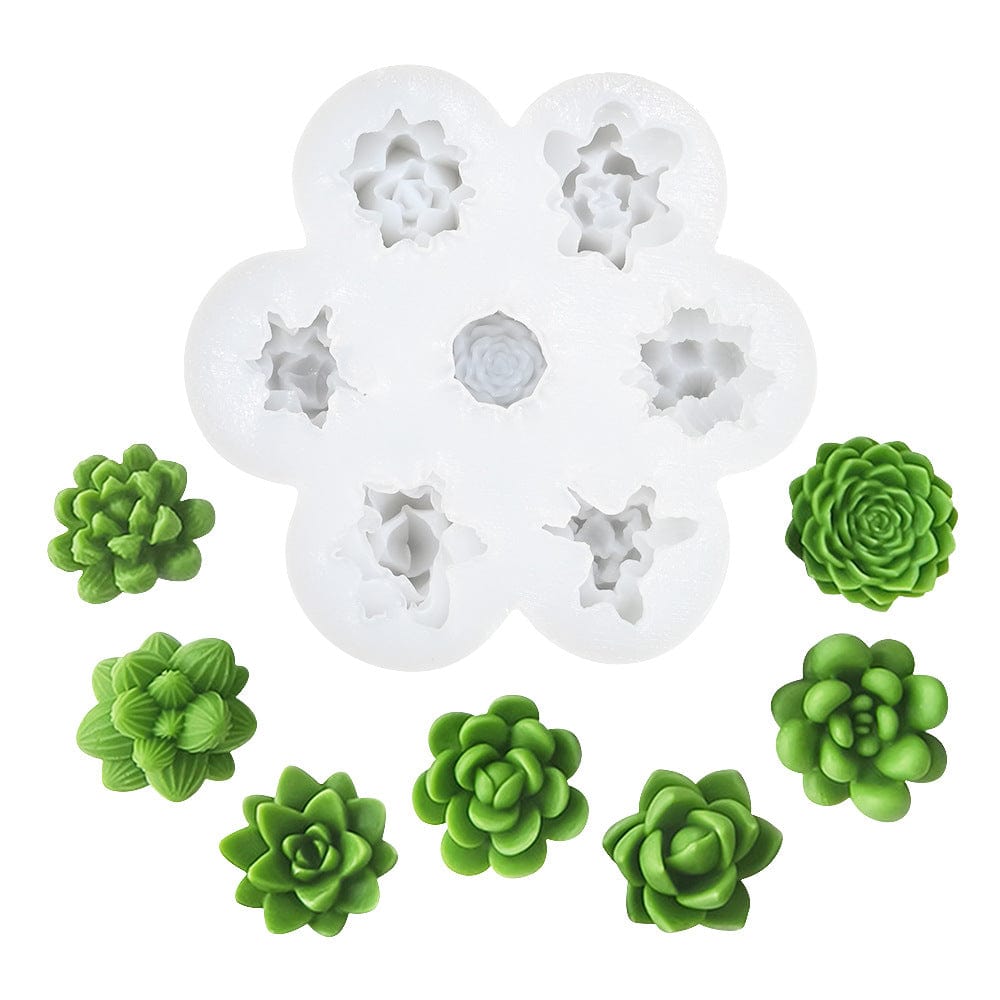My Store Handmade Mould 9 Cavity 3D Succulent Flower Handmade Mould