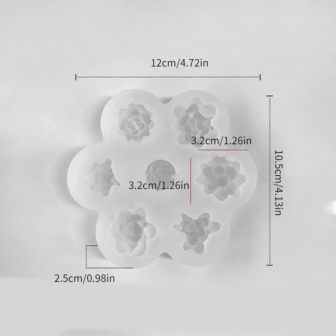 My Store Handmade Mould 9 Cavity 3D Succulent Flower Handmade Mould
