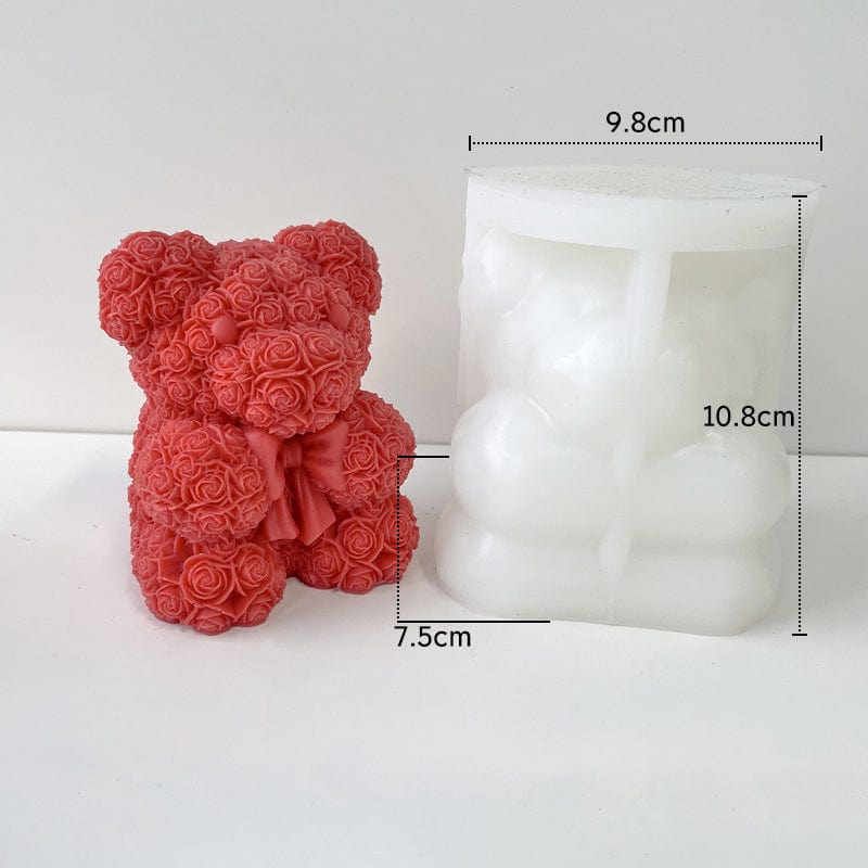 My Store Handmade Mould 3D Rose Teddy Bear Handmade Mould