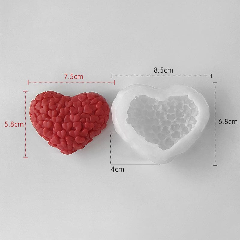 My Store Handmade Mould 3D Small Hearts Cluster Handmade Mould