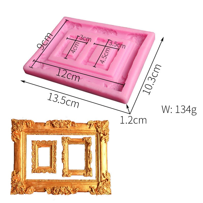 My Store Handmade Mould 3 Cavity Vintage Picture Frame Handmade Mould