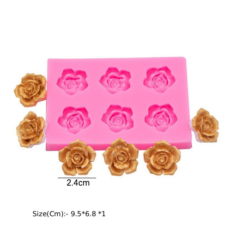 My Store Handmade Mould 6 Cavity 3D Flower Handmade Mould