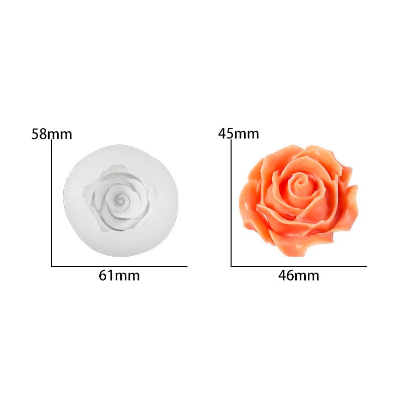 My Store Handmade Mould 3D Rose Realistic Floral Candle Handmade Mould