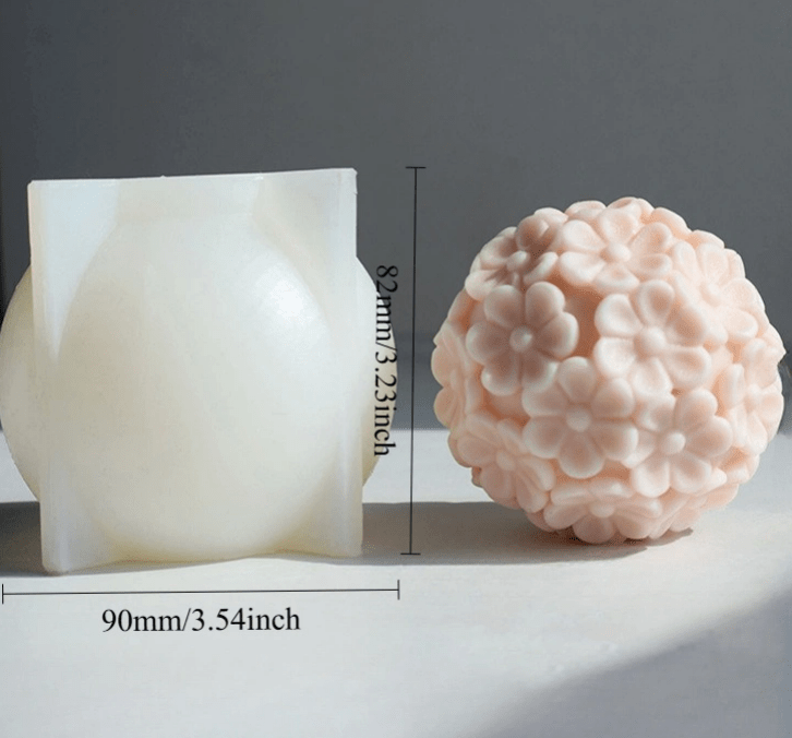 My Store Handmade Mould 3D Rose Flower Ball Candle Handmade Mould