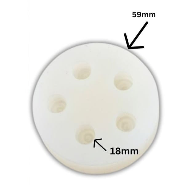 Crafteria 5 Cavity Flatback Rose Petal Candle Mould