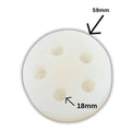 Crafteria 5 Cavity Flatback Rose Petal Candle Mould