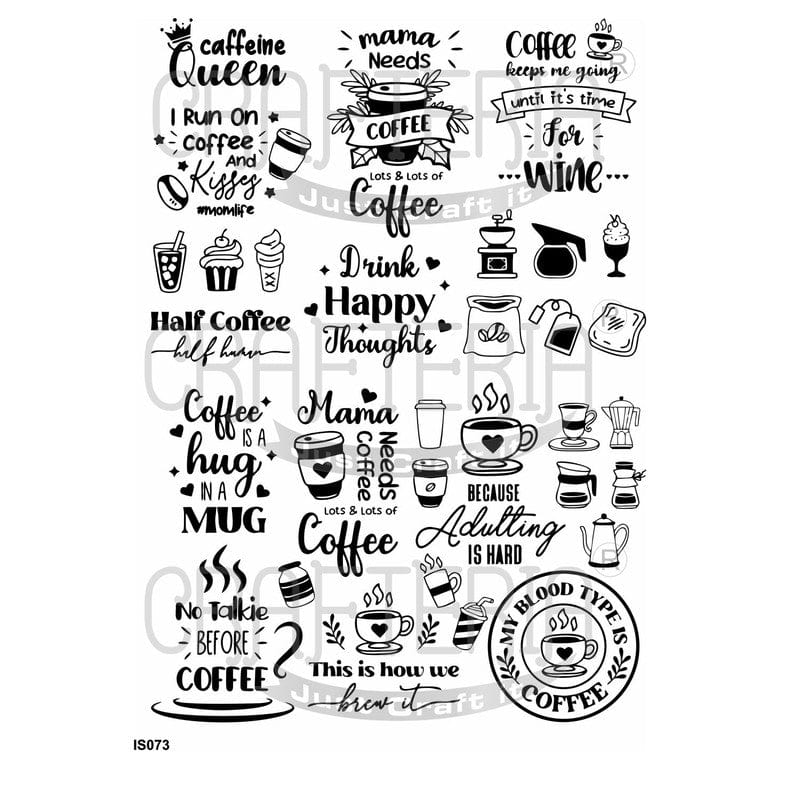 Coffee theme Insert Sheet (Transparent Sheet) IS073