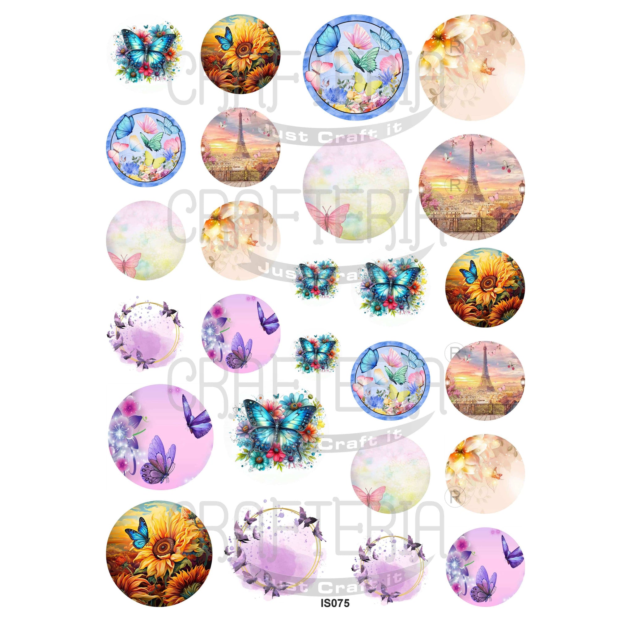 Pendant, Coaster & Keychain Insert Sheet (Transparent Sheet) IS075