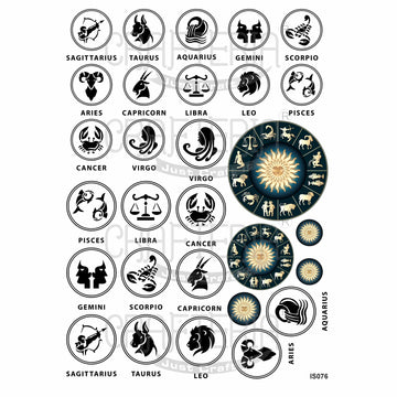 Zodiac Sign Insert Sheet (Transparent Sheet) IS076