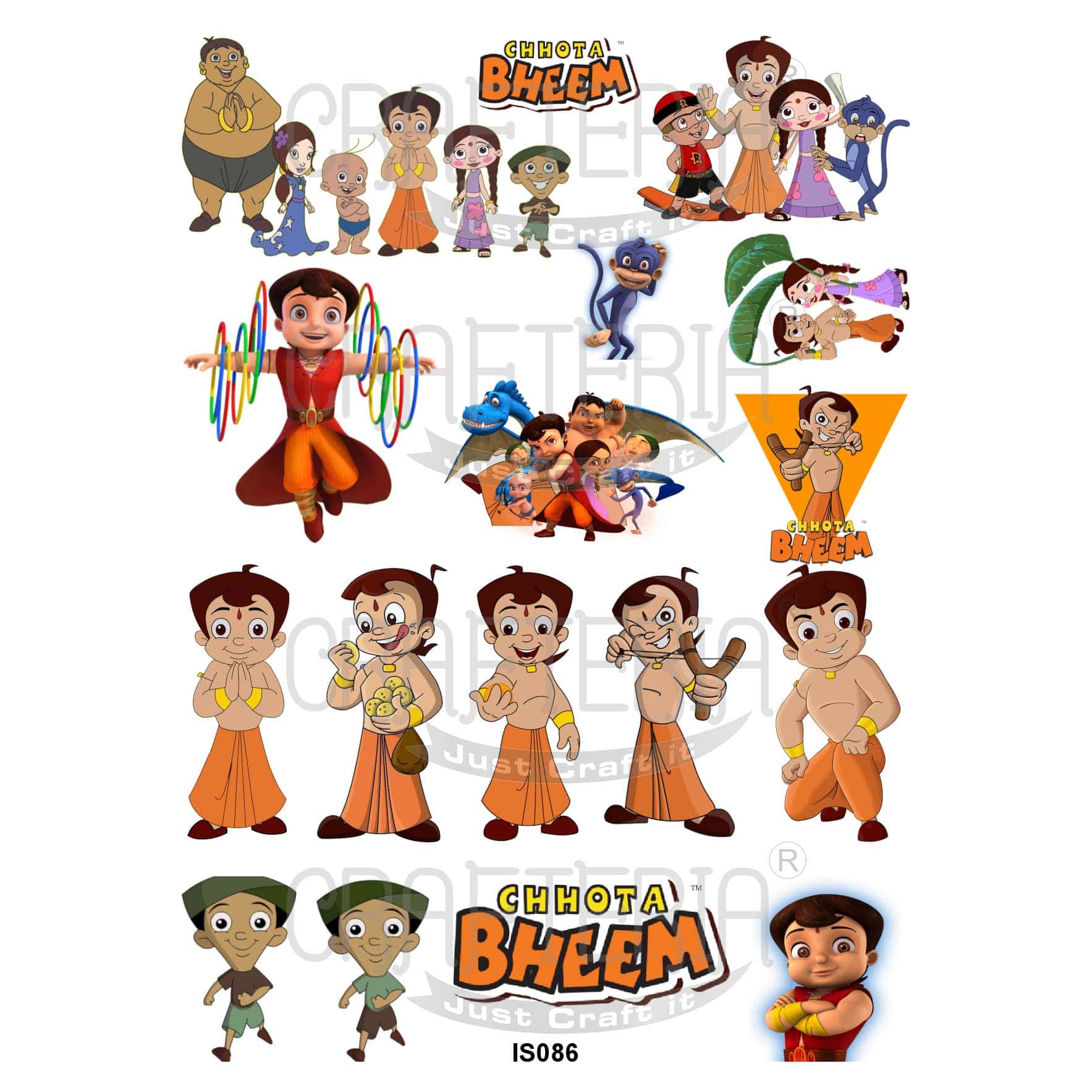 Chhota Bheem Cartoon Insert Sheet (Transparent Sheet) IS086