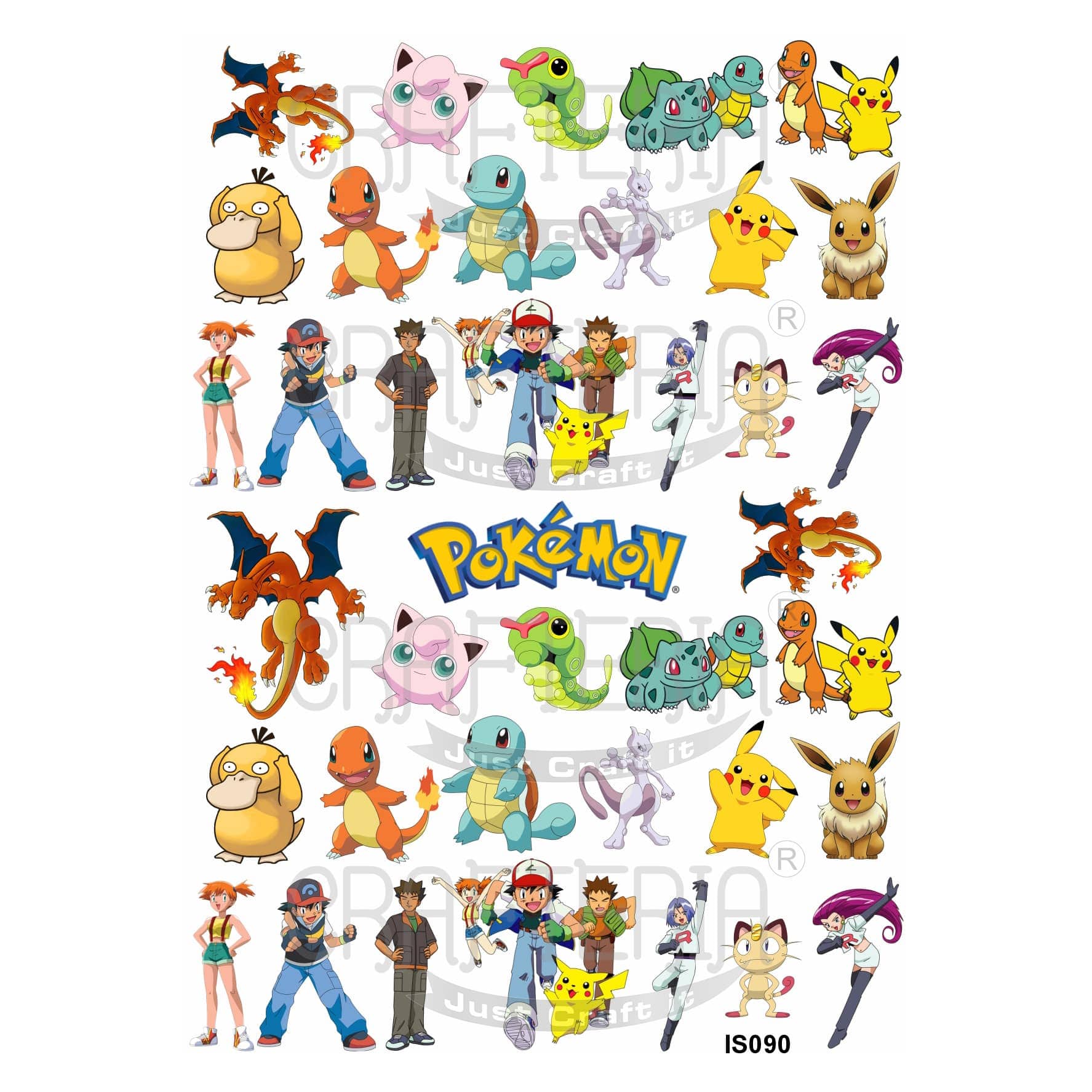 Cartoon Insert Format Pokemon Cartoon Insert Sheet (Transparent Sheet) IS090