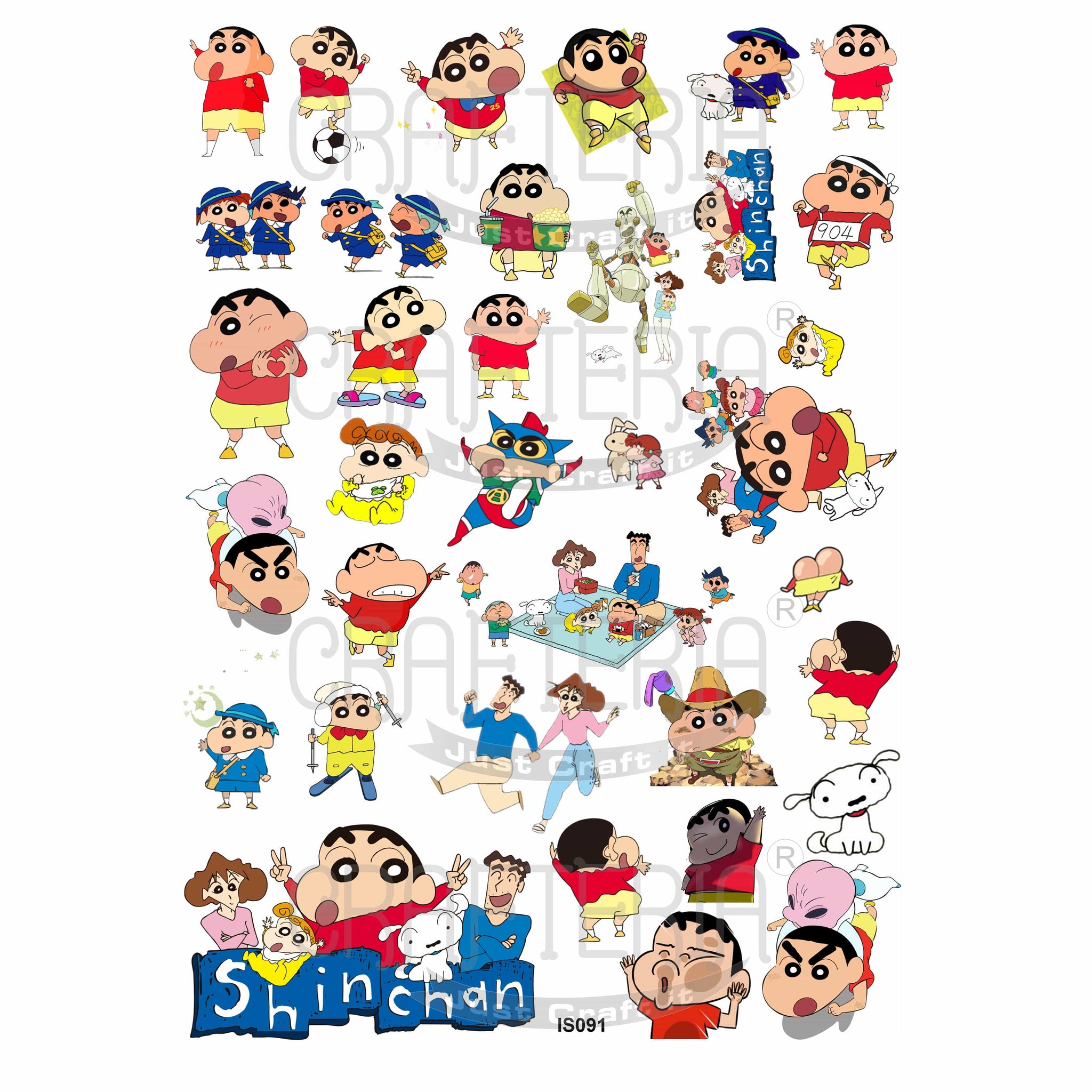 Shinchan Cartoon Insert Sheet (Transparent Sheet) IS091