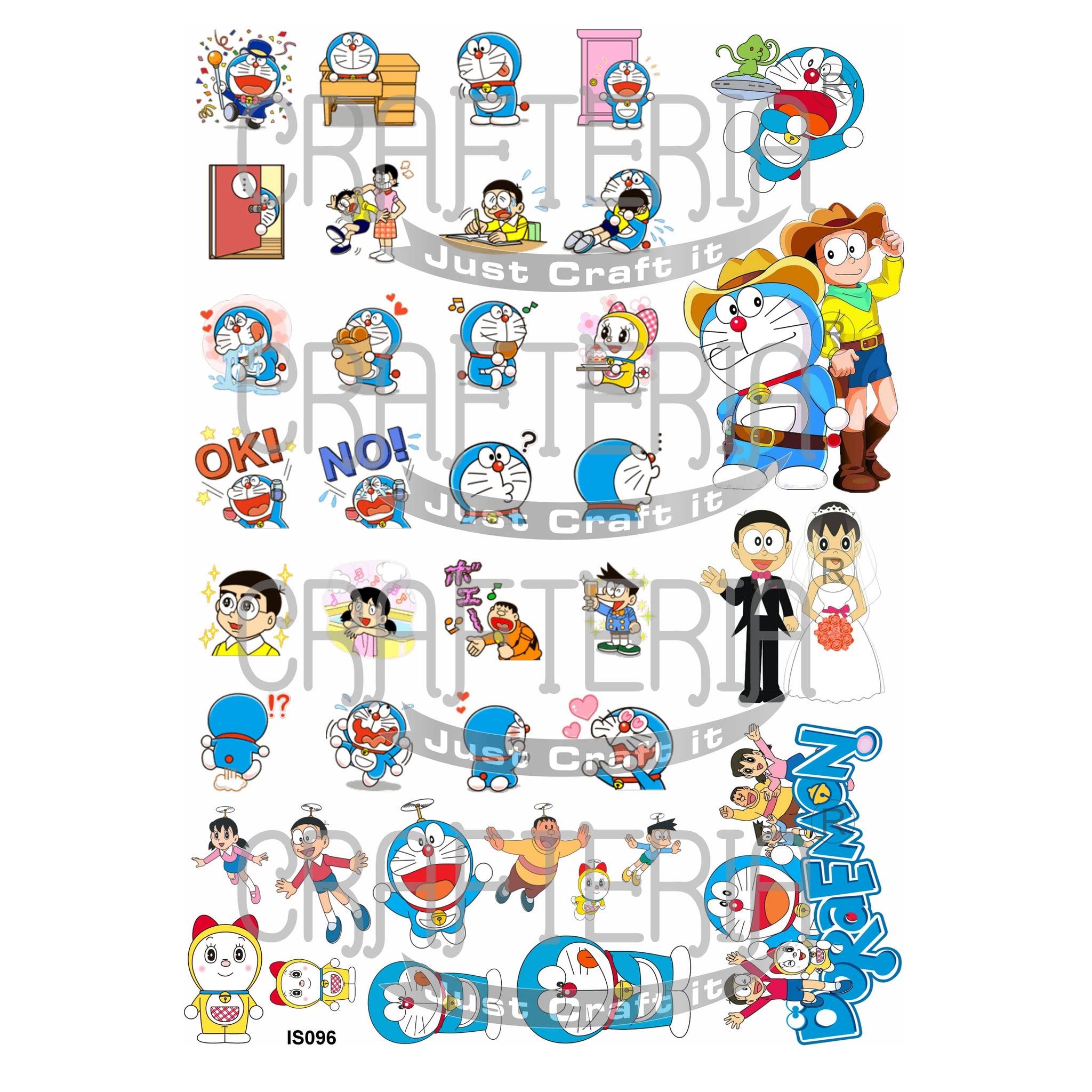 Doraemon Cartoon Insert Sheet (Transparent Sheet) IS096