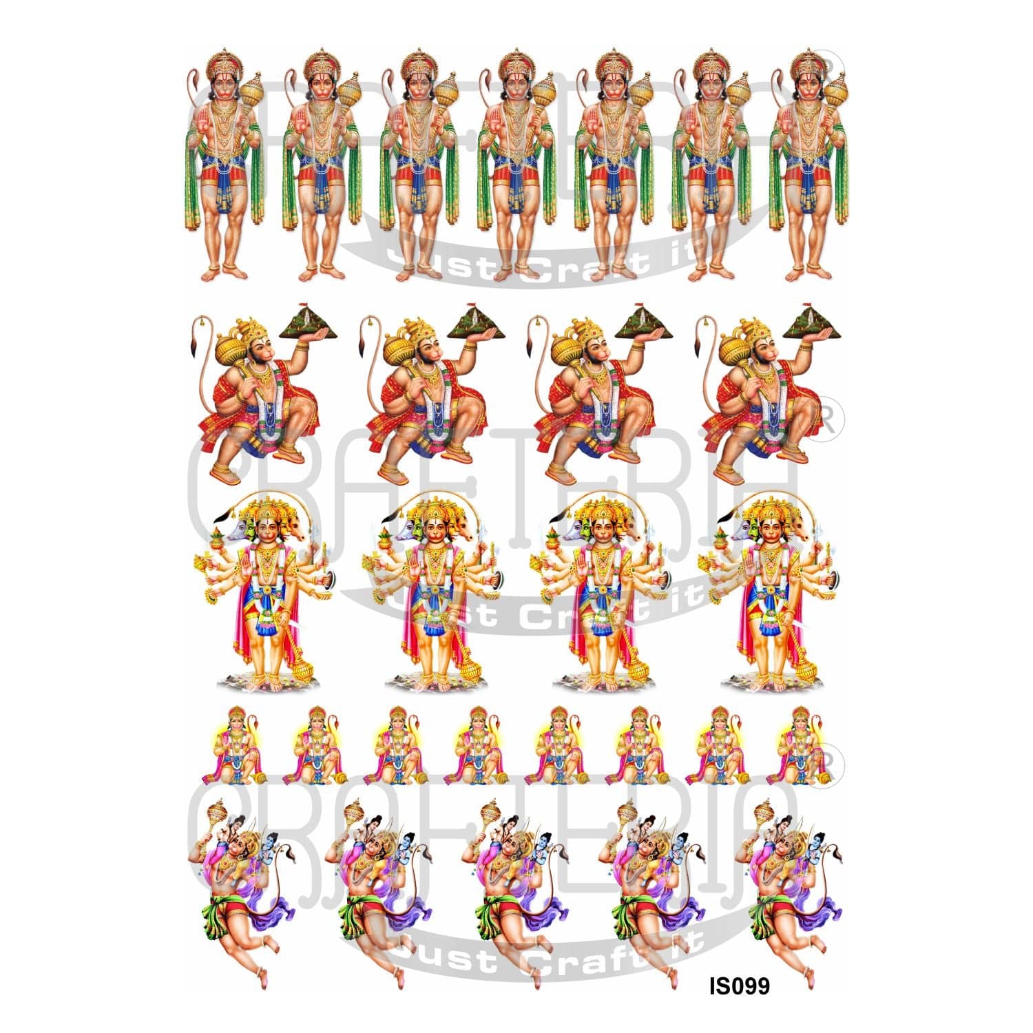 Crafteria Hanumanji Insert Sheet (Transparent Sheet) IS099