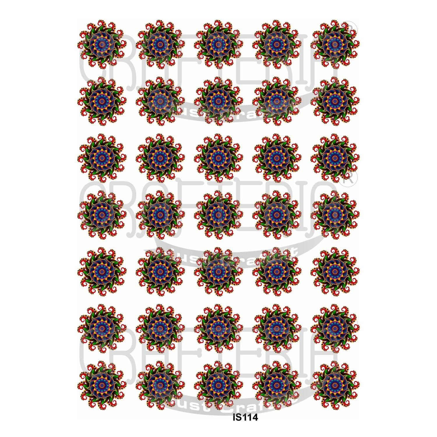 Crafteria Rangoli Design Insert Sheet (Transparent Sheet) IS114