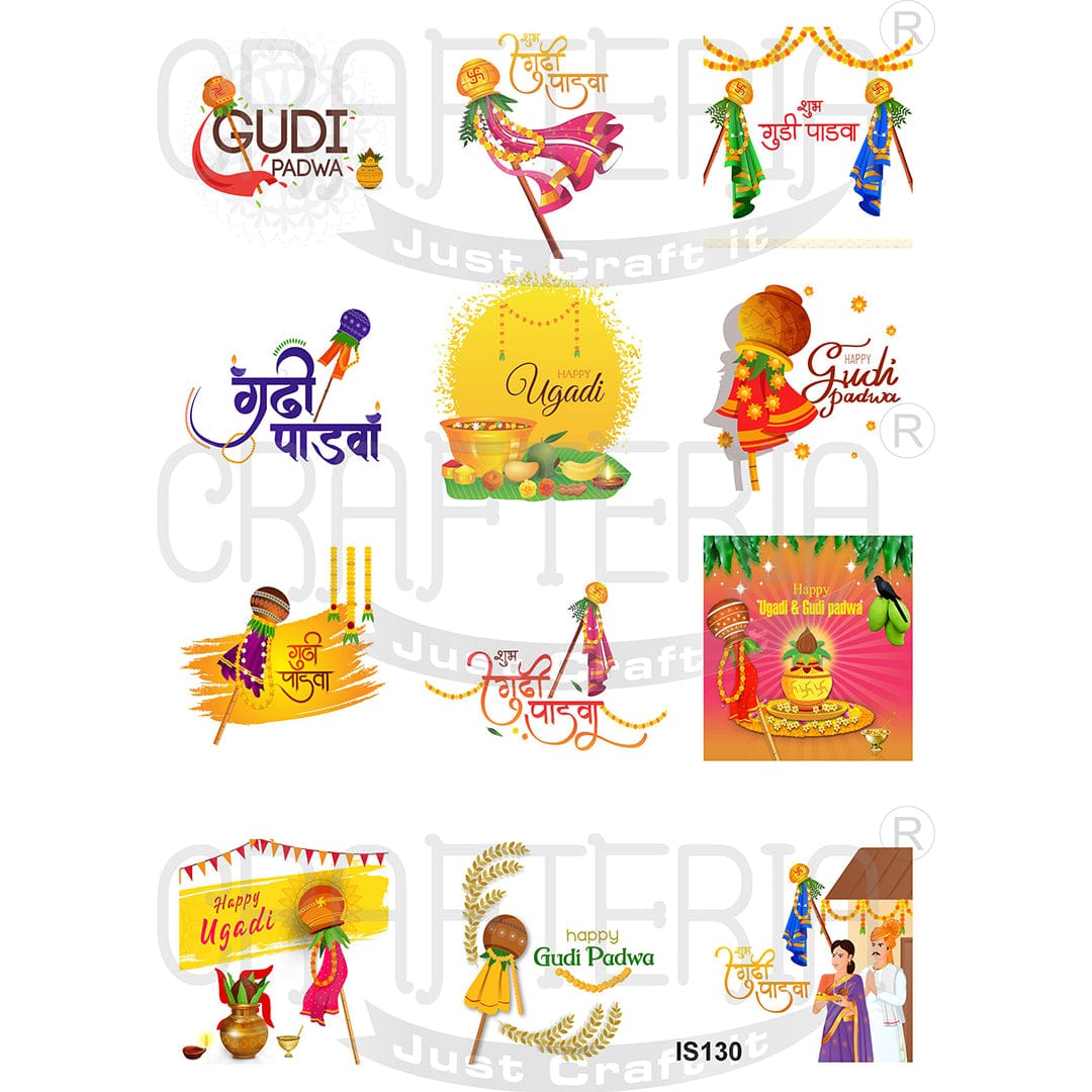 Crafteria Gudi Padwa Designs Insert Sheet (Transparent Sheet) IS130
