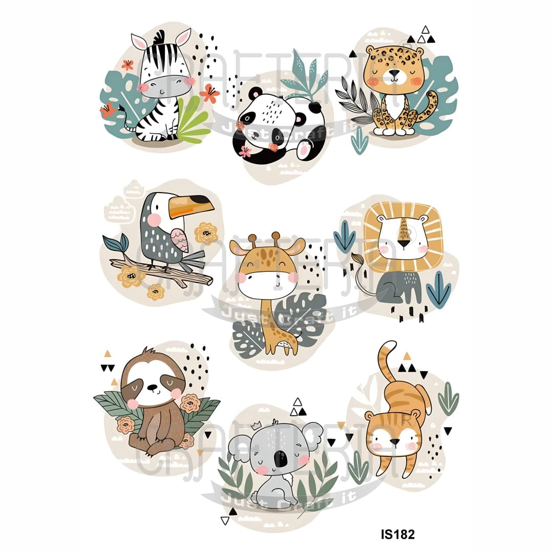 Crafteria Animals Designs Insert Sheet (Transparent Sheet) IS182