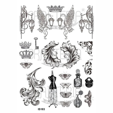 Crafteria Vintage Ornamental Designs Insert Sheet (Transparent Sheet) IS183