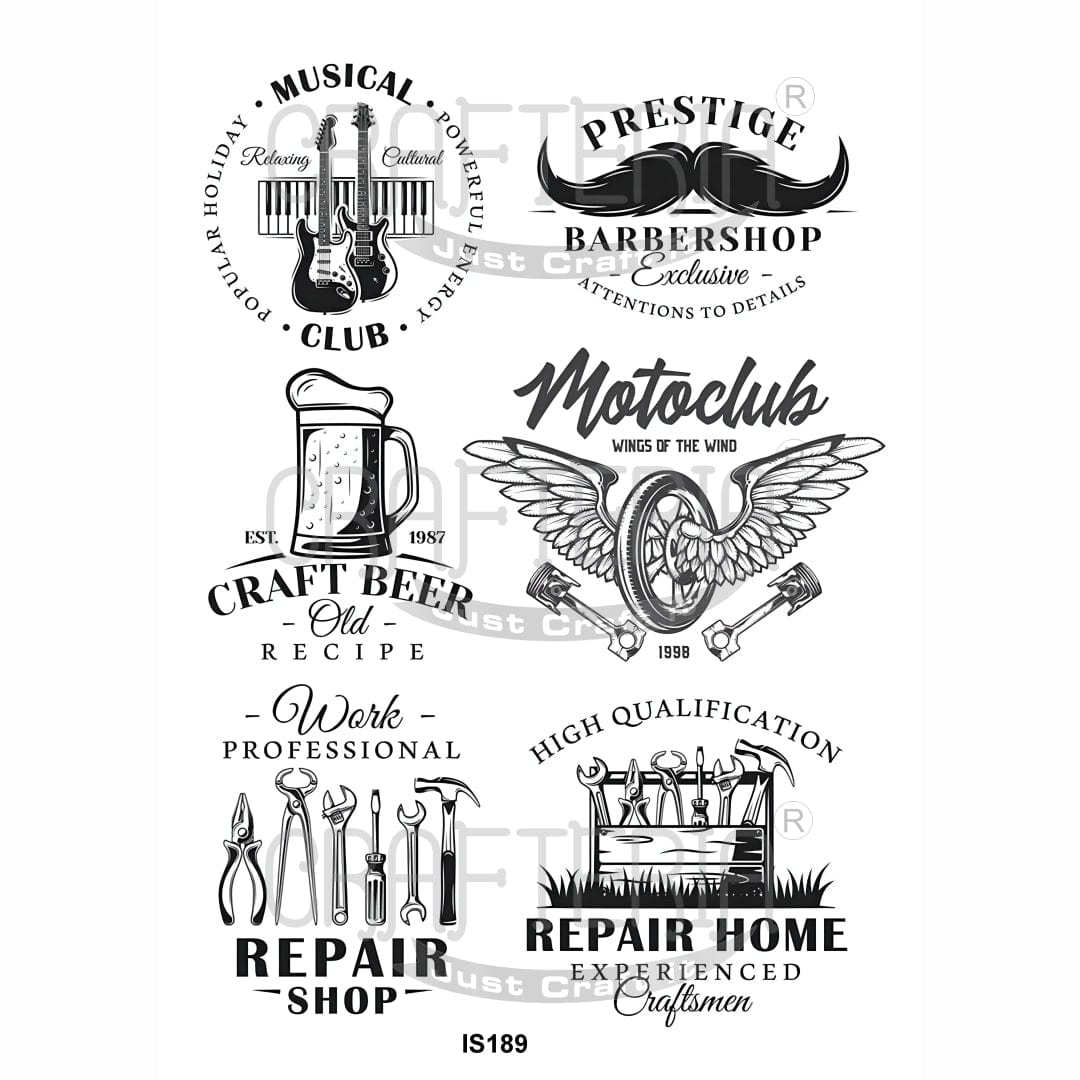 Crafteria Classic Retro Designs Insert Sheet (Transparent Sheet) IS189