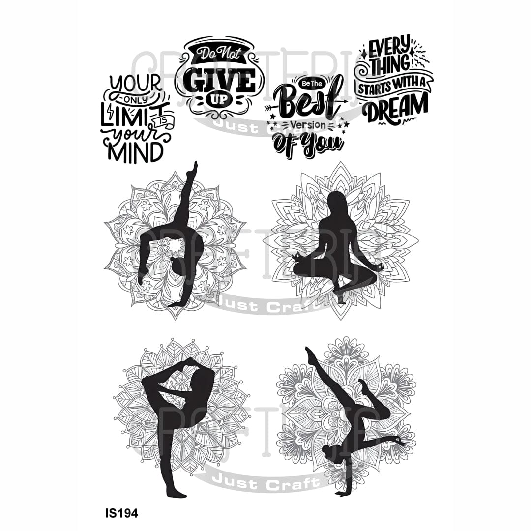 Crafteria Yoga Designs Insert Sheet (Transparent Sheet) IS194