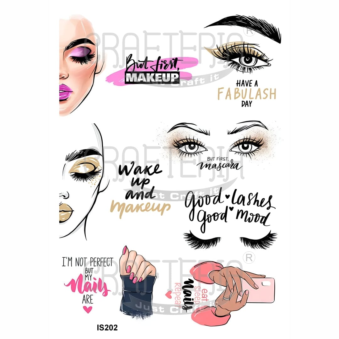 Crafteria Eye Makeup Designs Insert Sheet (Transparent Sheet) IS202