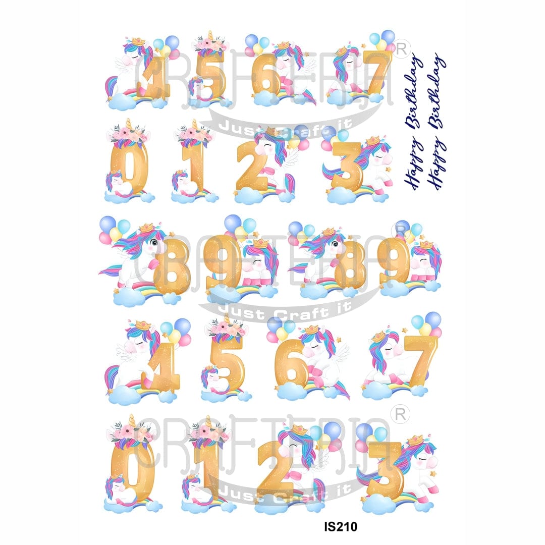 Crafteria Numerical Designs Insert Sheet (Transparent Sheet) IS210