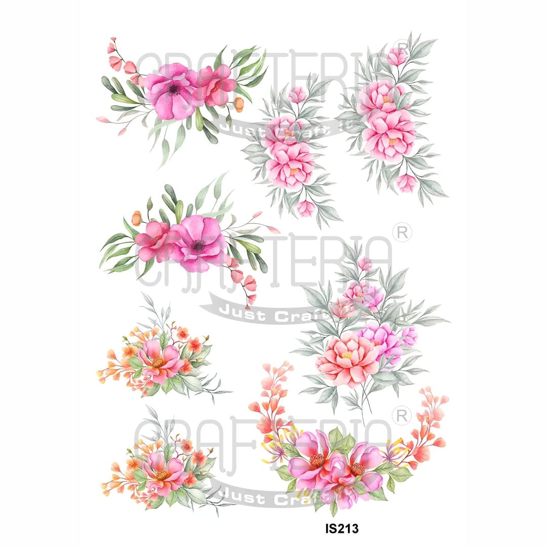Crafteria Floral Designs Insert Sheet (Transparent Sheet) IS213