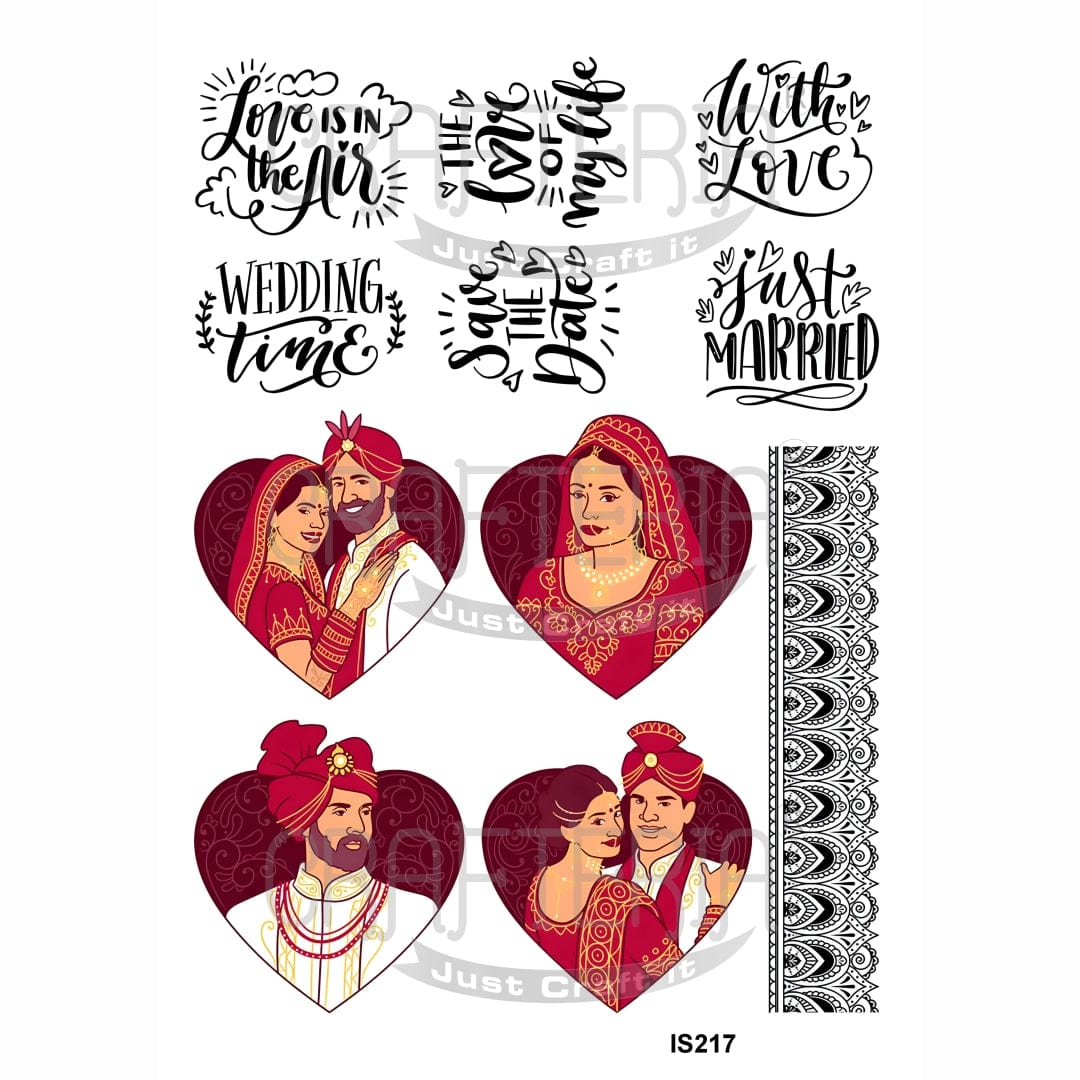 Crafteria Wedding Designs Insert Sheet (Transparent Sheet) IS217