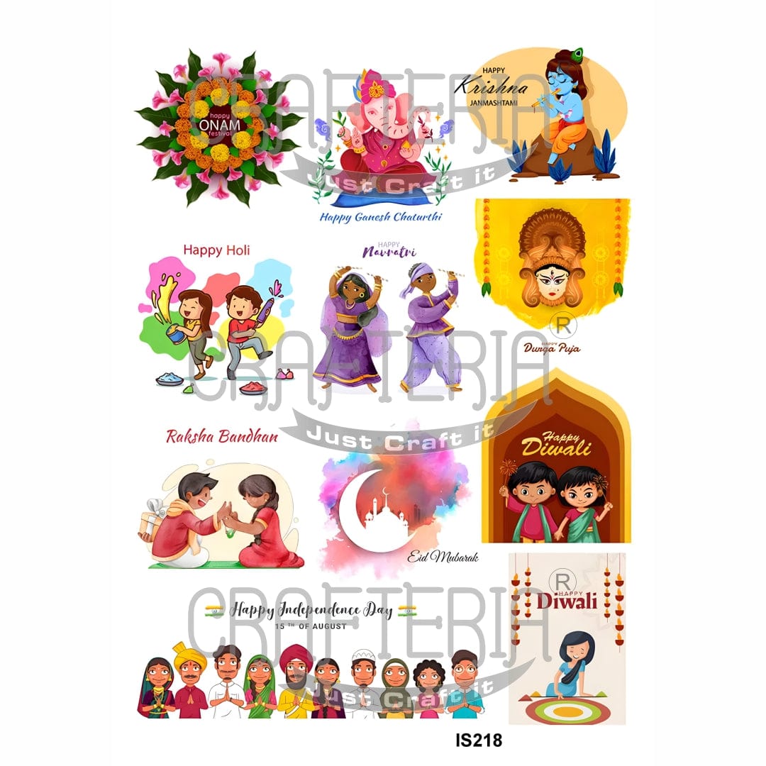 Crafteria Festival Designs Insert Sheet (Transparent Sheet) IS218