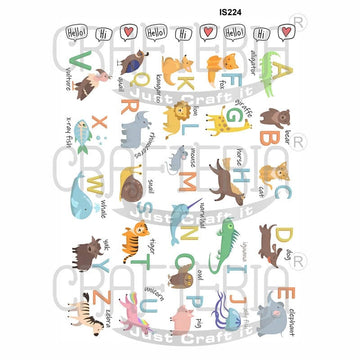 Crafteria A To Z Designs Insert Sheet (Transparent Sheet) IS224