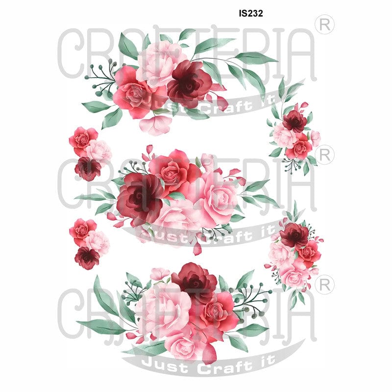 Flower Simple Insert Floral Designs Insert Sheet (Transparent Sheet) IS232
