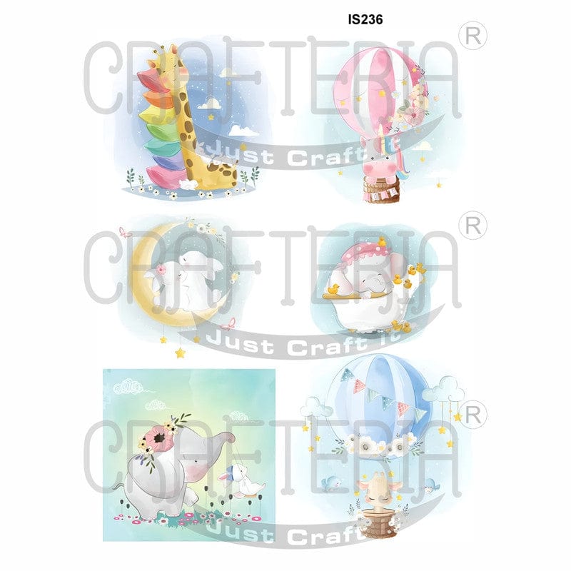 Crafteria Animals Designs Insert Sheet (Transparent Sheet) IS236
