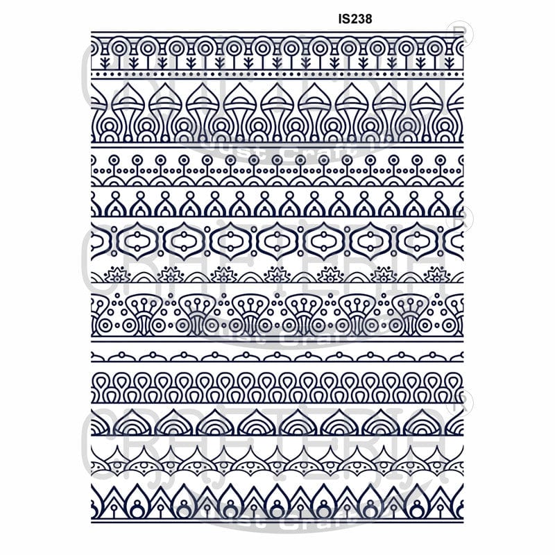 Crafteria Line Patterns Designs Insert Sheet (Transparent Sheet) IS238