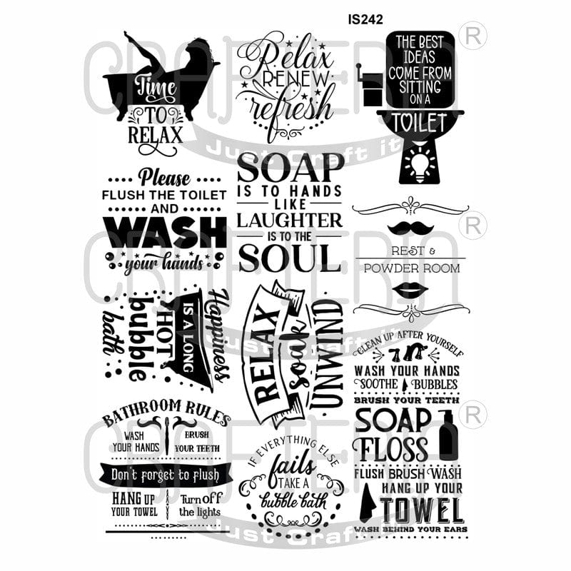 Crafteria Bath Designs Insert Sheet (Transparent Sheet) IS242
